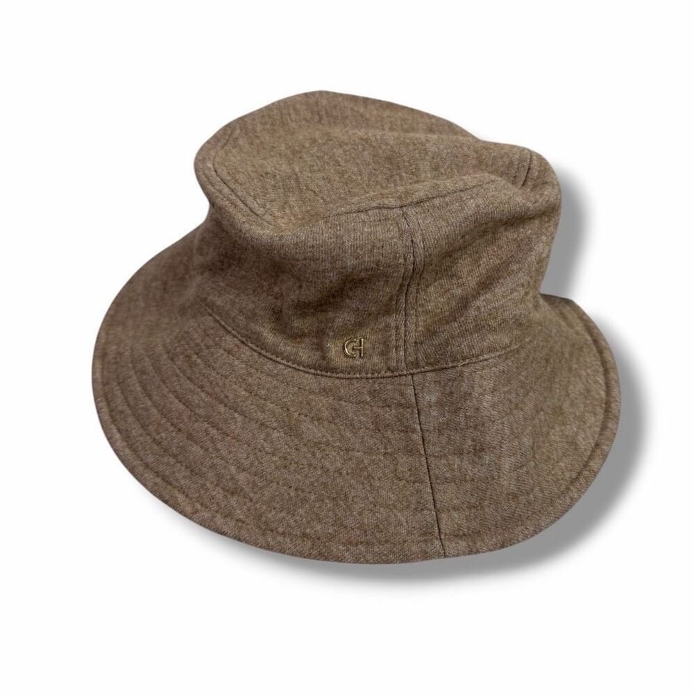 Cole Haan L/XL Wool Blend Heather Brown Hat NEW